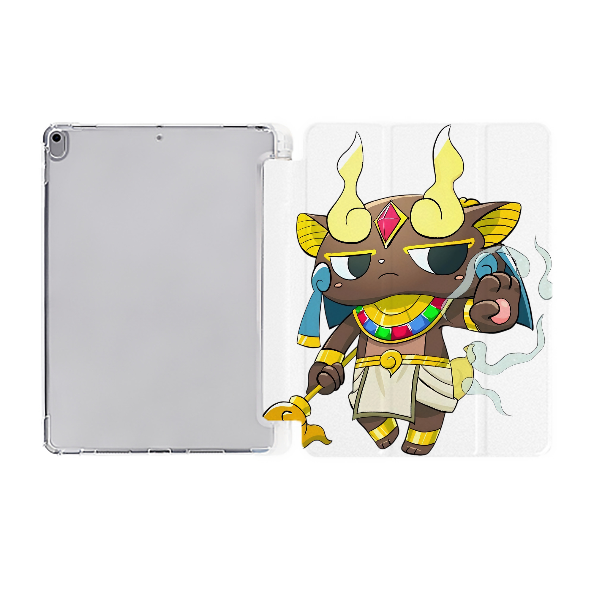 （画像用） 妖怪ウォッチ Yo-kai Watch IPad ケース ペン収納付き 三つ折りスタンド PUレザー×シリコン 対応機種9.5/10.5/10.9インチ